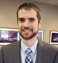 Smiling professional man in an office